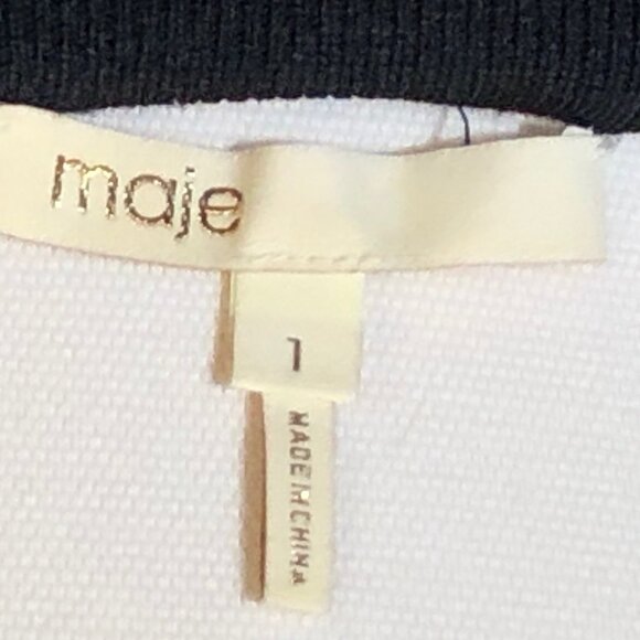 Maje Black Daisy Print Knit Shorts 1 / XS - Picture 11 of 11